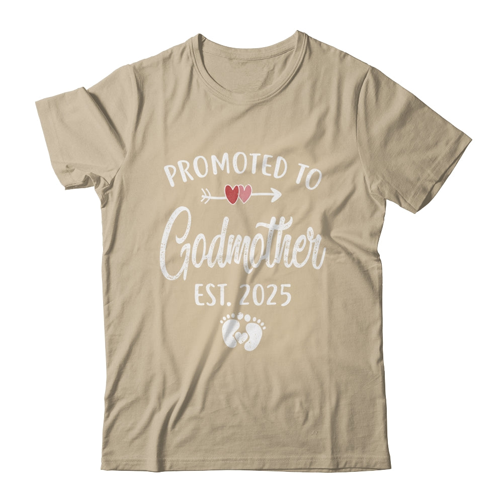 Promoted To Godmother Est 2025 Funny First Time Mothers Day Shirt & Tank Top | siriusteestore