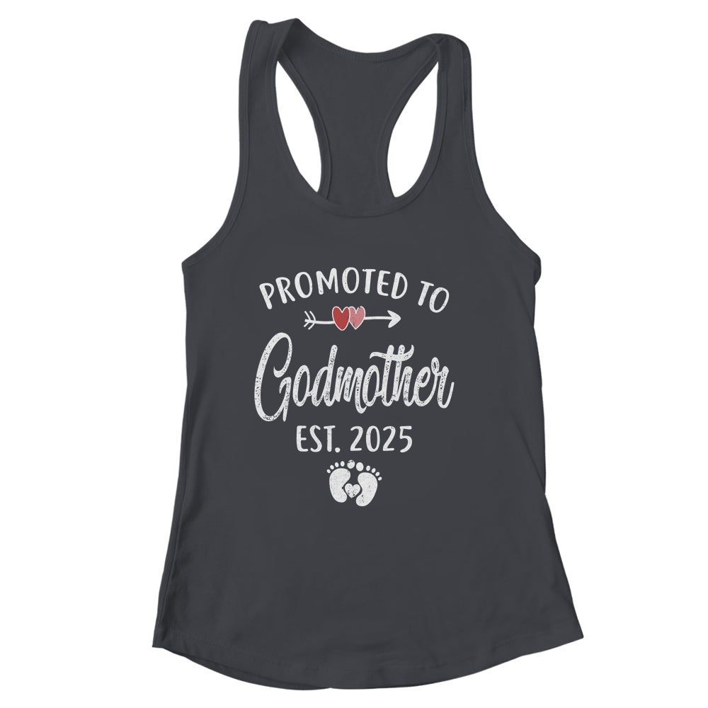 Promoted To Godmother Est 2025 Funny First Time Mothers Day Shirt & Tank Top | siriusteestore