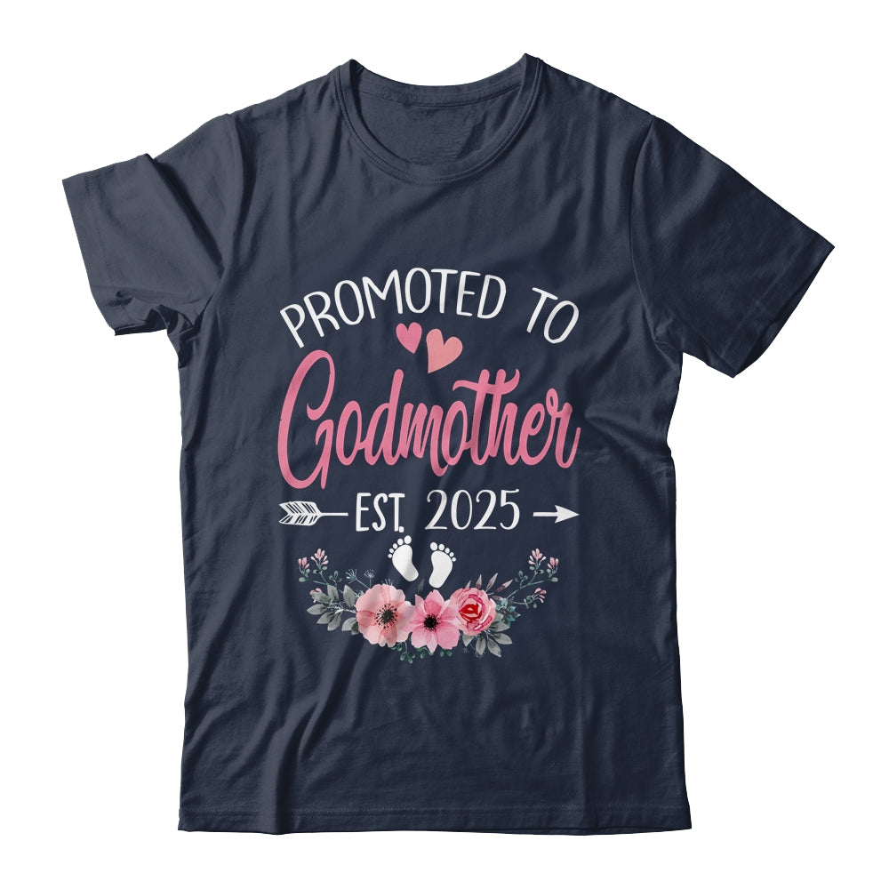 Promoted To Godmother Est 2025 Mothers Day First Time Shirt & Tank Top | siriusteestore