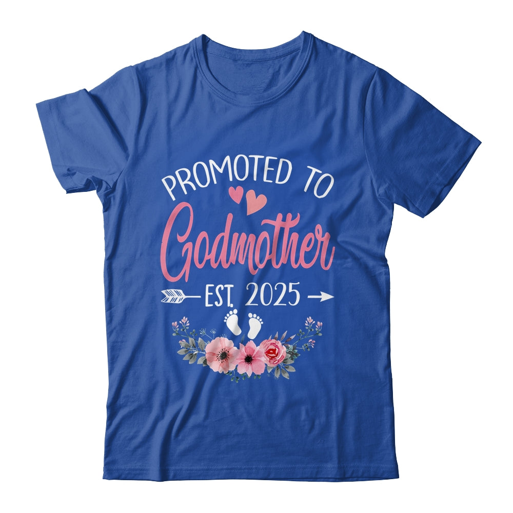 Promoted To Godmother Est 2025 Mothers Day First Time Shirt & Tank Top | siriusteestore