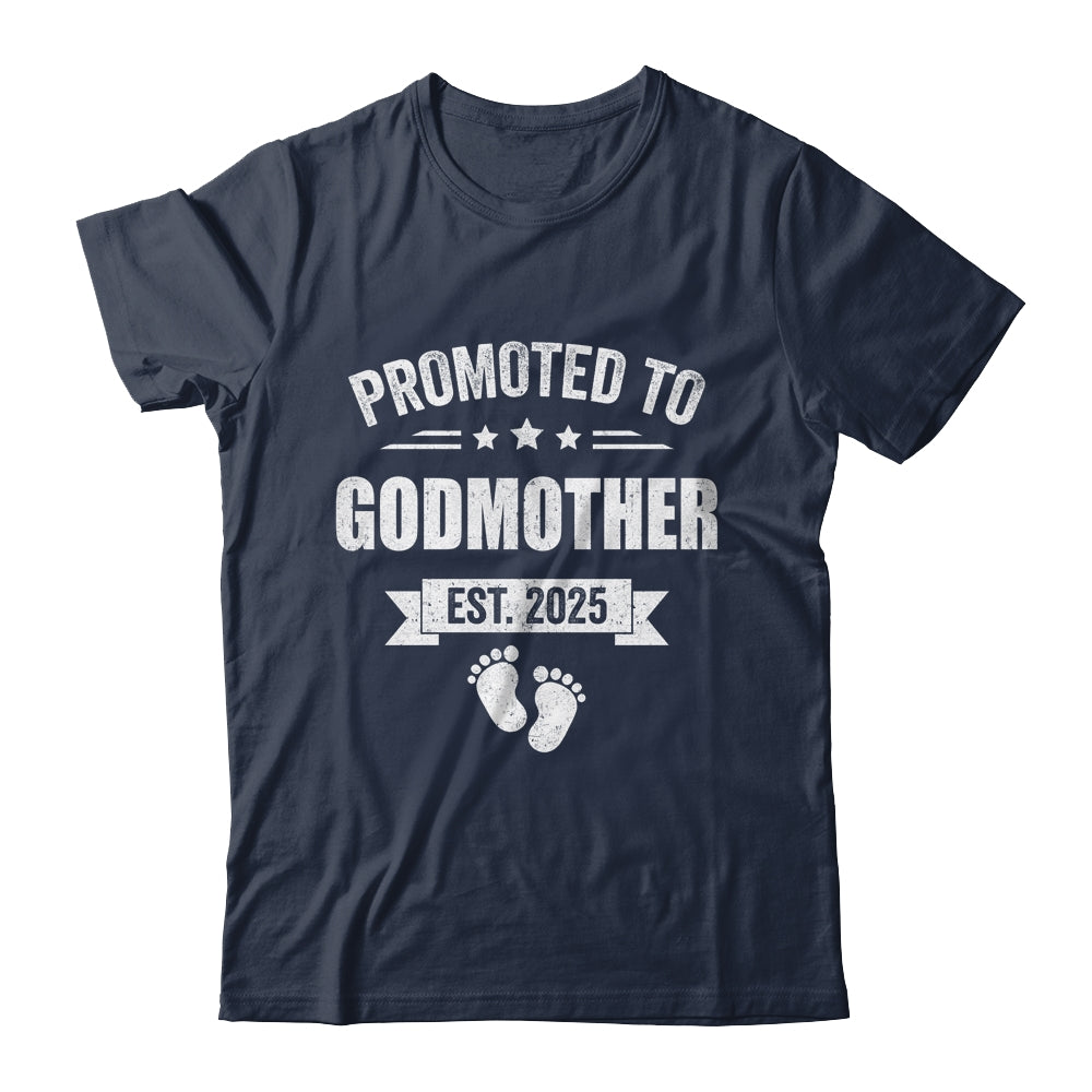 Promoted To Godmother Est 2025 Mothers Day First Time New Shirt & Tank Top | siriusteestore