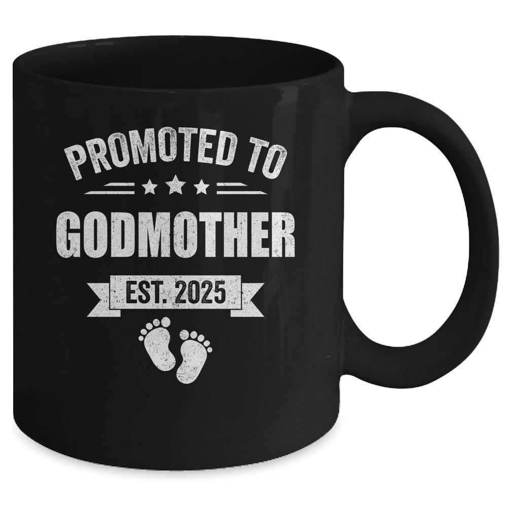 Promoted To Godmother Est 2025 Mothers Day First Time New Mug | siriusteestore