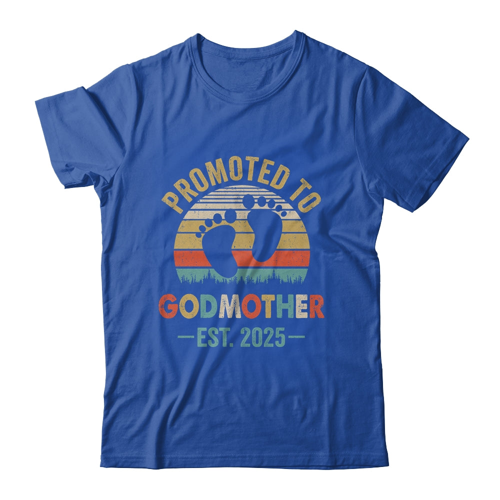 Promoted To Godmother Est 2025 Mothers Day Vintage Shirt & Tank Top | siriusteestore
