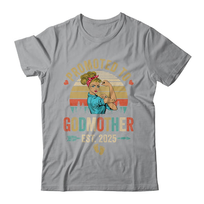 Promoted To Godmother Est 2025 Retro First Time Aunt Shirt & Tank Top | siriusteestore