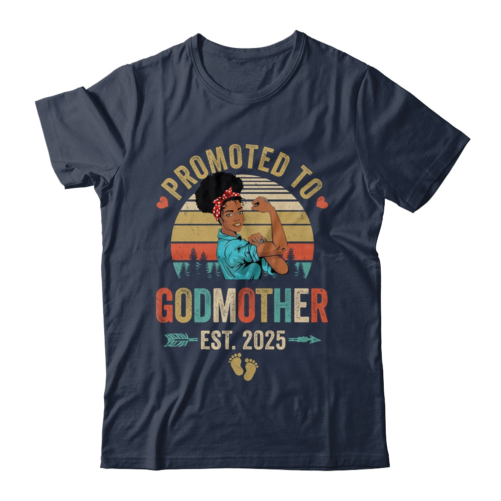 Promoted To Godmother Est 2025 Vintage First Time Aunt Shirt & Tank Top | siriusteestore