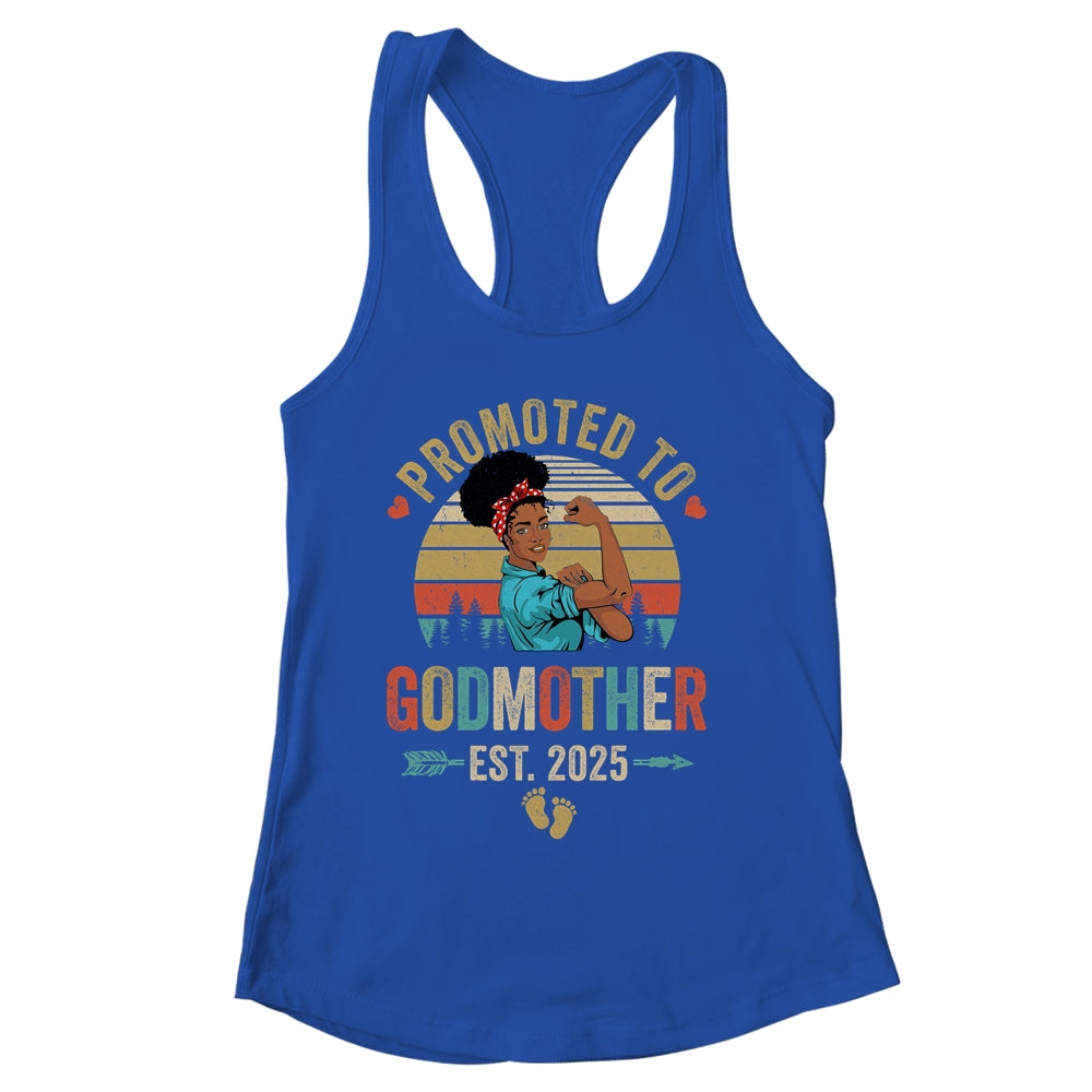 Promoted To Godmother Est 2025 Vintage First Time Aunt Shirt & Tank Top | siriusteestore