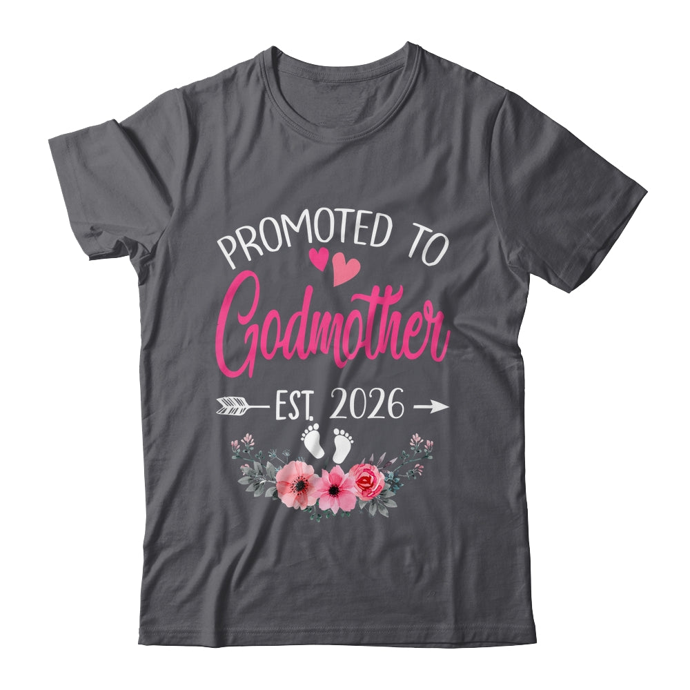 Promoted To Godmother Est 2026 Mothers Day First Time Shirt & Tank Top | siriusteestore
