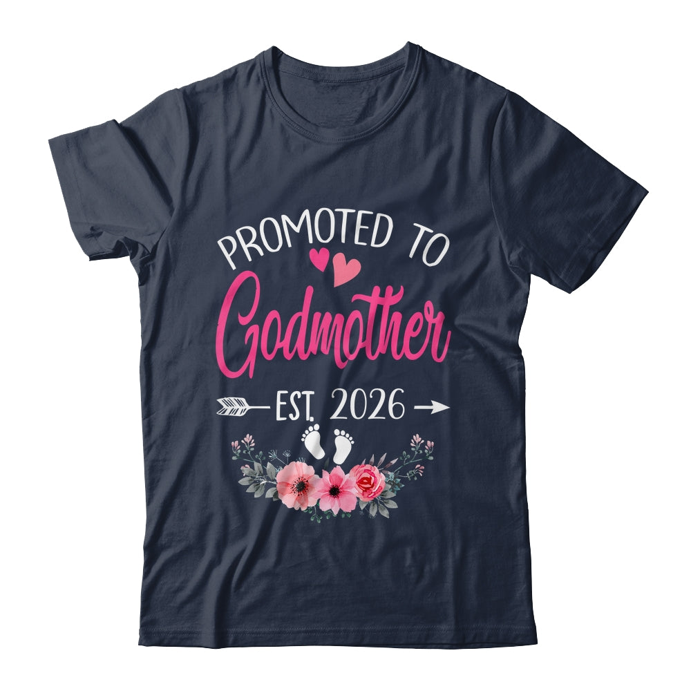 Promoted To Godmother Est 2026 Mothers Day First Time Shirt & Tank Top | siriusteestore