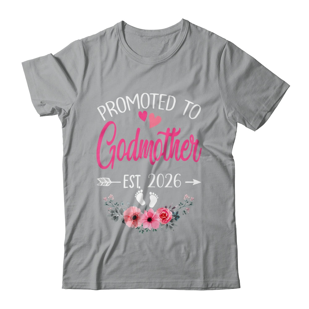 Promoted To Godmother Est 2026 Mothers Day First Time Shirt & Tank Top | siriusteestore