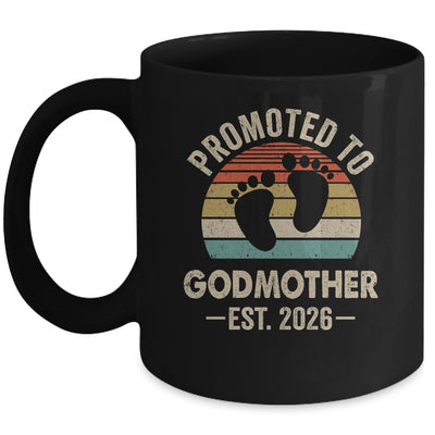 Promoted To Godmother Est 2026 Mothers Day Vintage Mug | siriusteestore