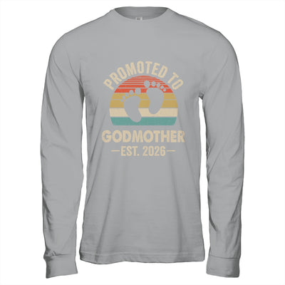 Promoted To Godmother Est 2026 Mothers Day Vintage Shirt & Hoodie | siriusteestore