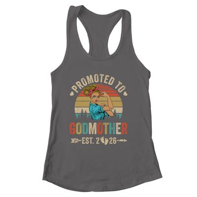 Promoted To Godmother Est 2026 Retro First Time Aunt Shirt & Tank Top | siriusteestore