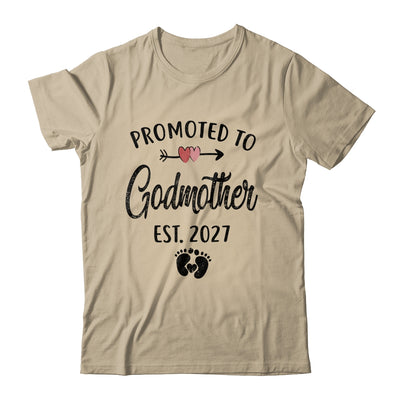 Promoted To Godmother Est 2027 First Time Mothers Day Shirt & Hoodie | siriusteestore