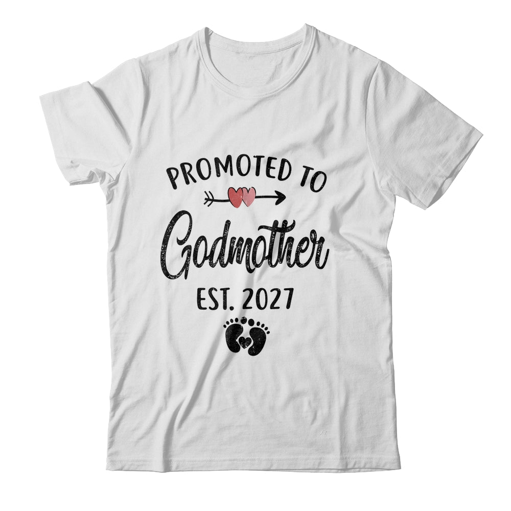 Promoted To Godmother Est 2027 First Time Mothers Day Shirt & Hoodie | siriusteestore