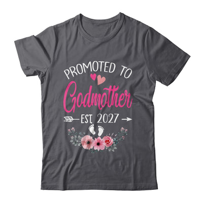 Promoted To Godmother Est 2027 Mothers Day First Time Shirt & Tank Top | siriusteestore