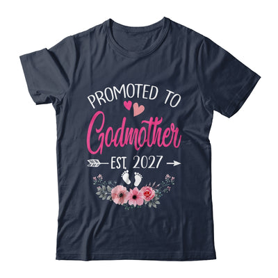 Promoted To Godmother Est 2027 Mothers Day First Time Shirt & Tank Top | siriusteestore