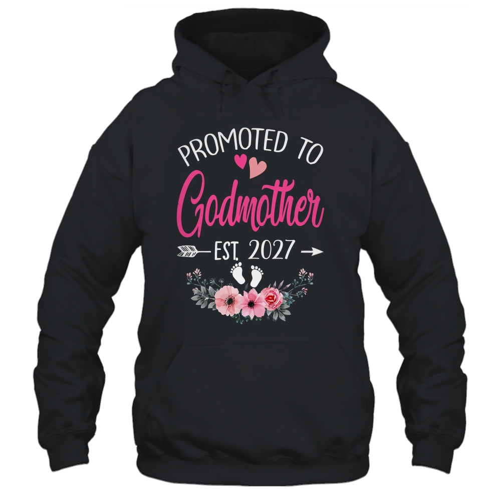 Promoted To Godmother Est 2027 Mothers Day First Time Shirt & Tank Top | siriusteestore