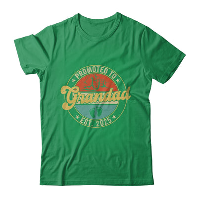 Promoted To Grandad 2025 Pregnancy New First Grandad Retro Shirt & Hoodie | siriusteestore