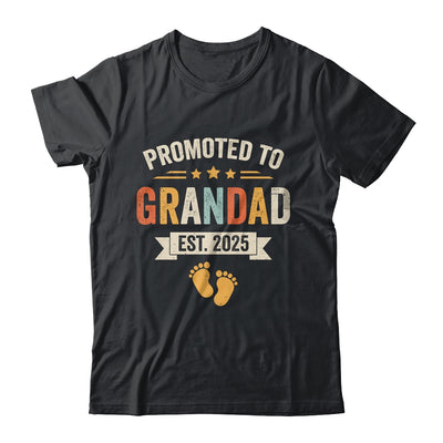 Promoted To Grandad 2025 Retro Soon To Be Grandad Est 2025 Shirt & Hoodie | siriusteestore