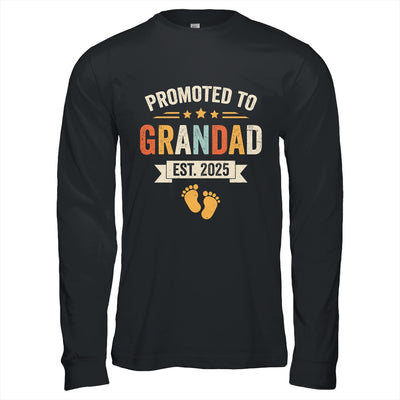 Promoted To Grandad 2025 Retro Soon To Be Grandad Est 2025 Shirt & Hoodie | siriusteestore