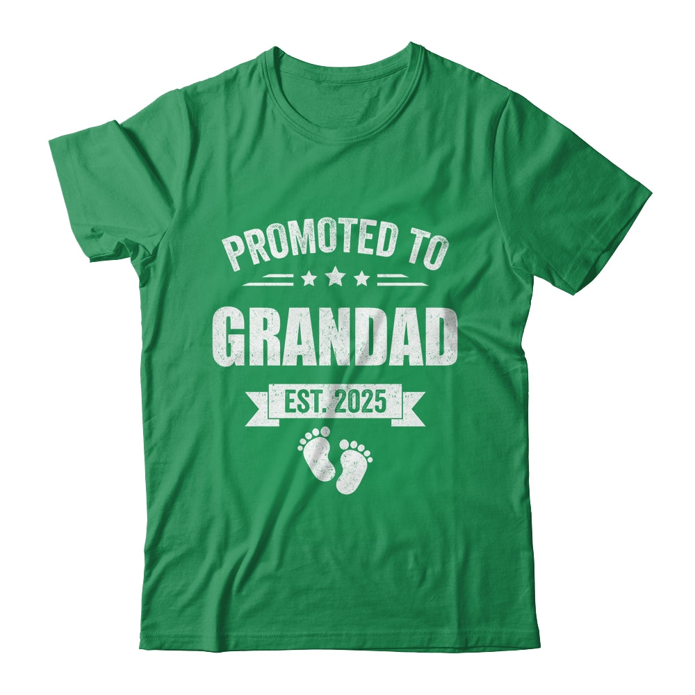 Promoted To Grandad Est 2025 Fathers Day First Time New Shirt & Hoodie | siriusteestore