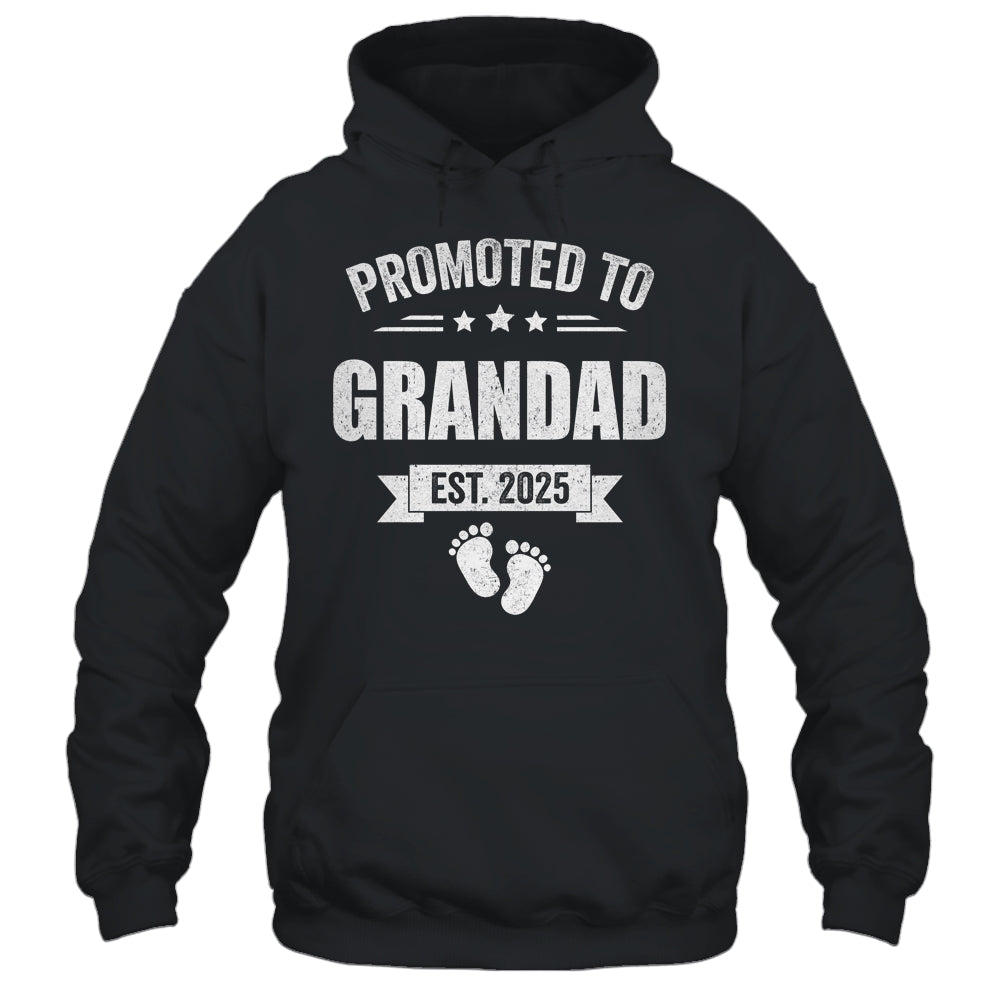 Promoted To Grandad Est 2025 Fathers Day First Time New Shirt & Hoodie | siriusteestore