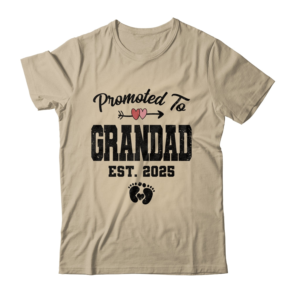 Promoted To Grandad Est 2025 First Time Fathers Day Shirt & Hoodie | siriusteestore