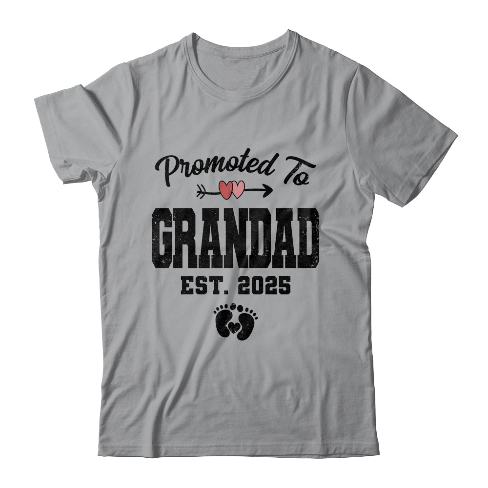 Promoted To Grandad Est 2025 First Time Fathers Day Shirt & Hoodie | siriusteestore