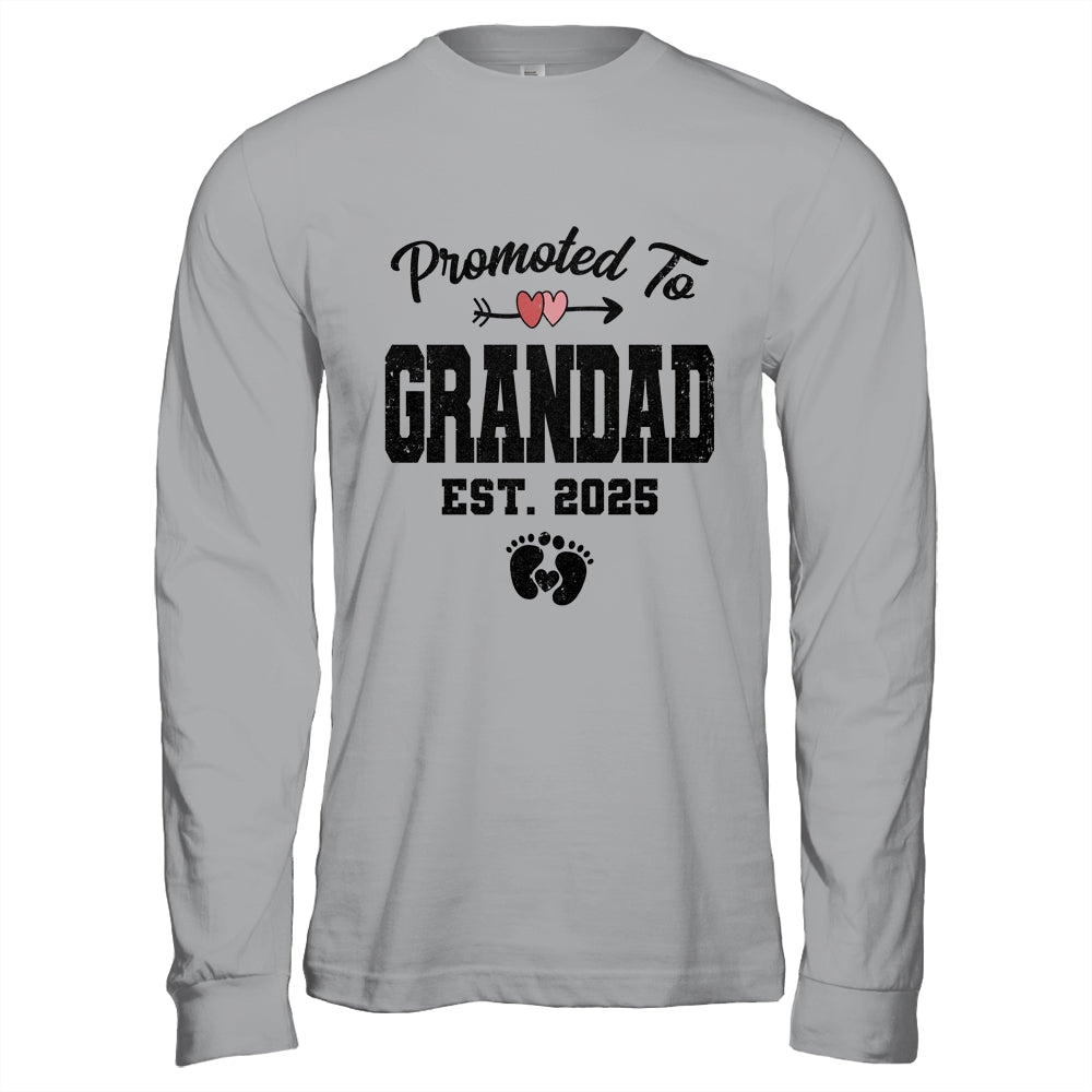 Promoted To Grandad Est 2025 First Time Fathers Day Shirt & Hoodie | siriusteestore
