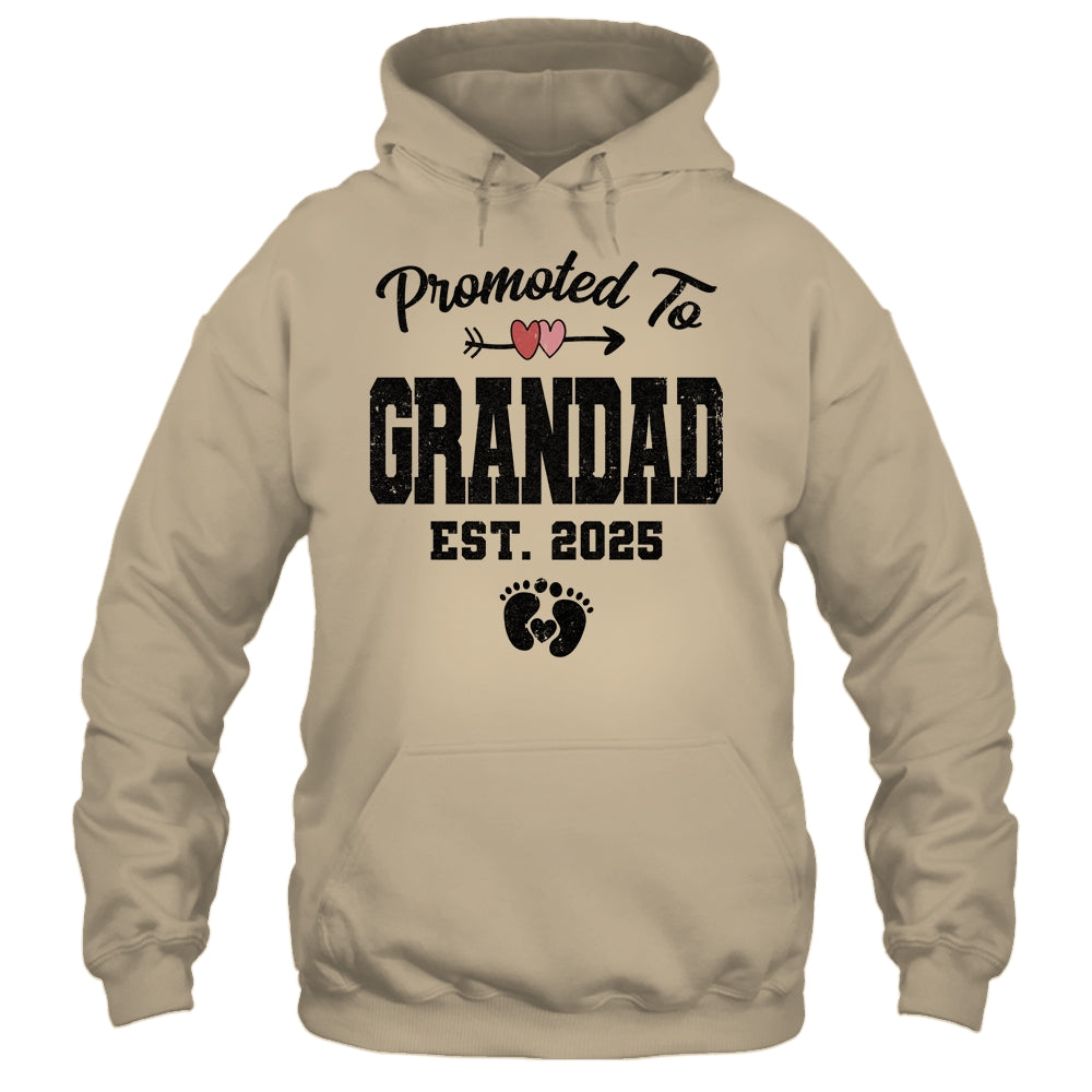 Promoted To Grandad Est 2025 First Time Fathers Day Shirt & Hoodie | siriusteestore