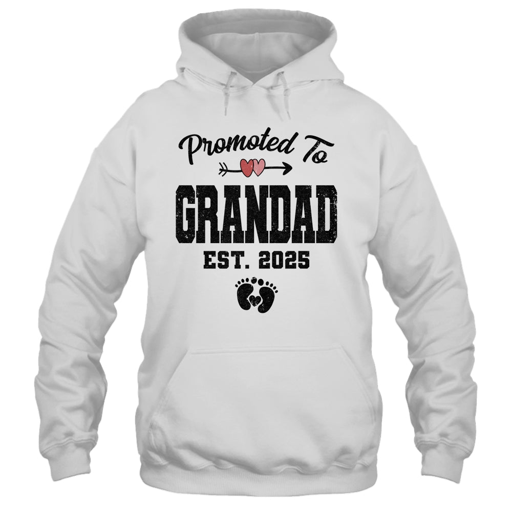Promoted To Grandad Est 2025 First Time Fathers Day Shirt & Hoodie | siriusteestore
