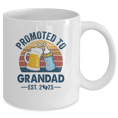 Promoted To Grandad Est 2025 First Time Fathers Day Vintage Mug | siriusteestore