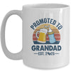 Promoted To Grandad Est 2025 First Time Fathers Day Vintage Mug | siriusteestore