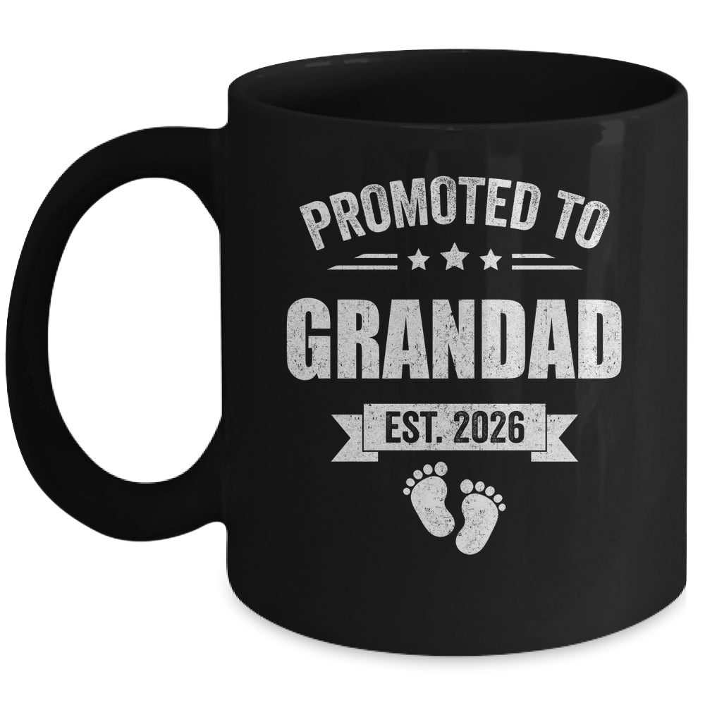 Promoted To Grandad Est 2026 Fathers Day First Time New Mug | siriusteestore