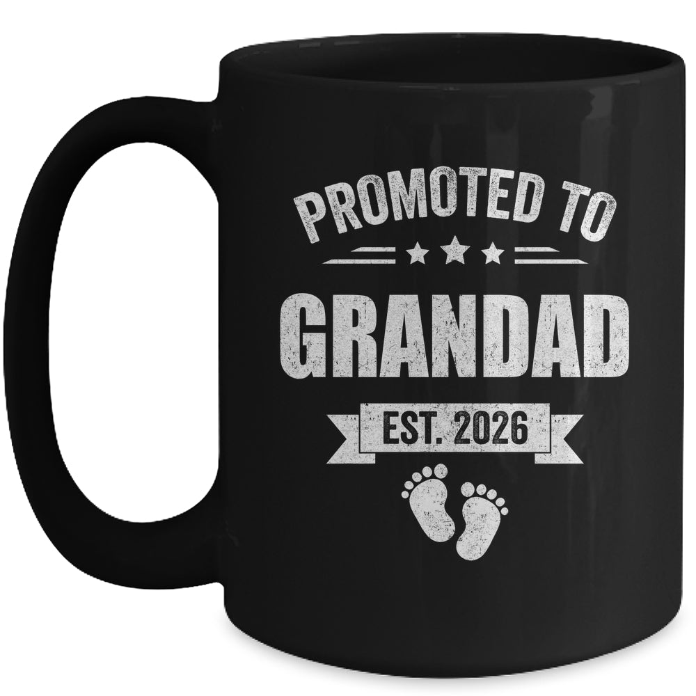 Promoted To Grandad Est 2026 Fathers Day First Time New Mug | siriusteestore