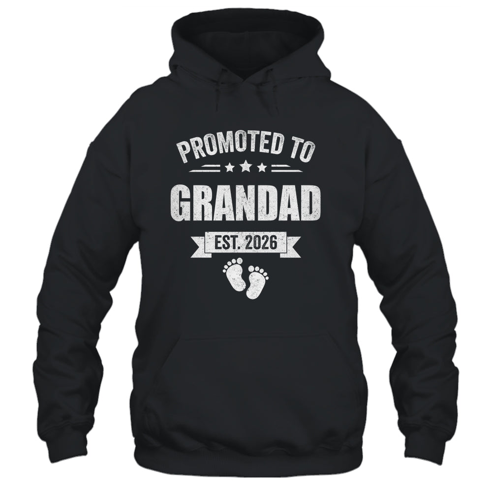Promoted To Grandad Est 2026 Fathers Day First Time New Shirt & Hoodie | siriusteestore