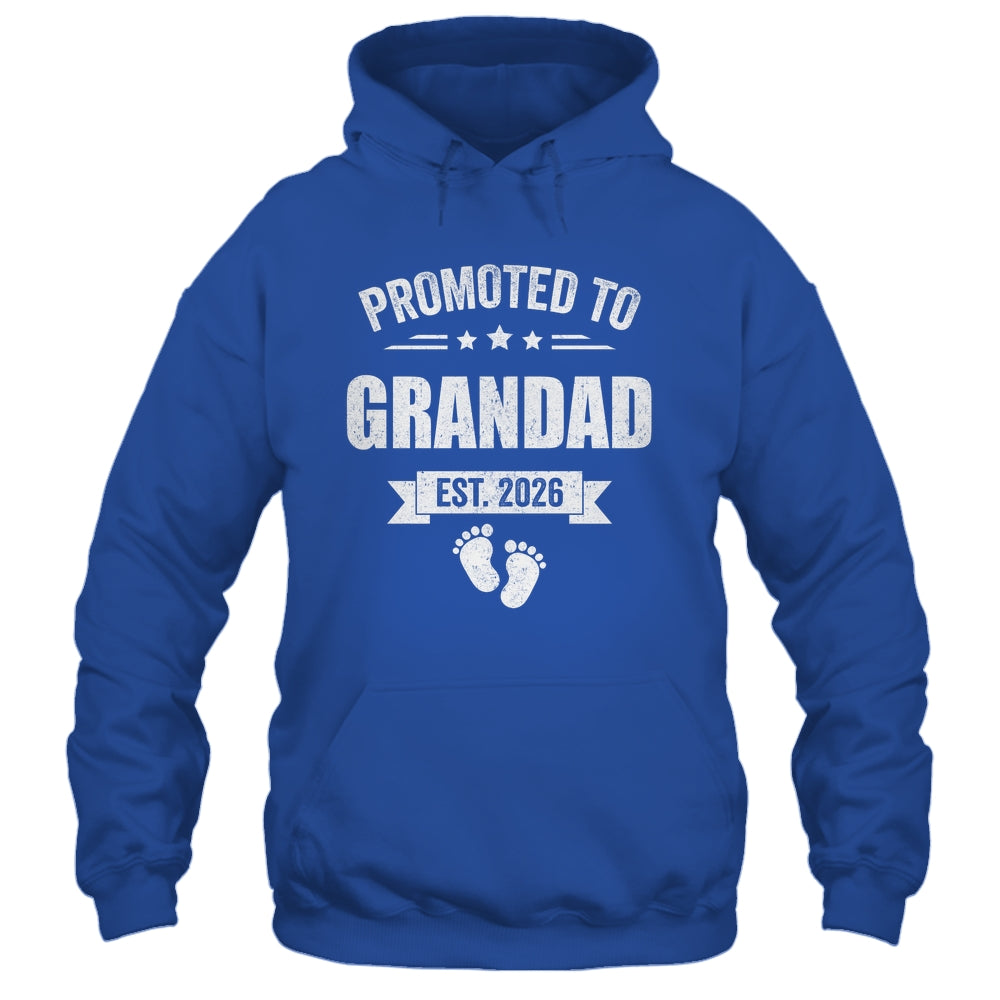 Promoted To Grandad Est 2026 Fathers Day First Time New Shirt & Hoodie | siriusteestore