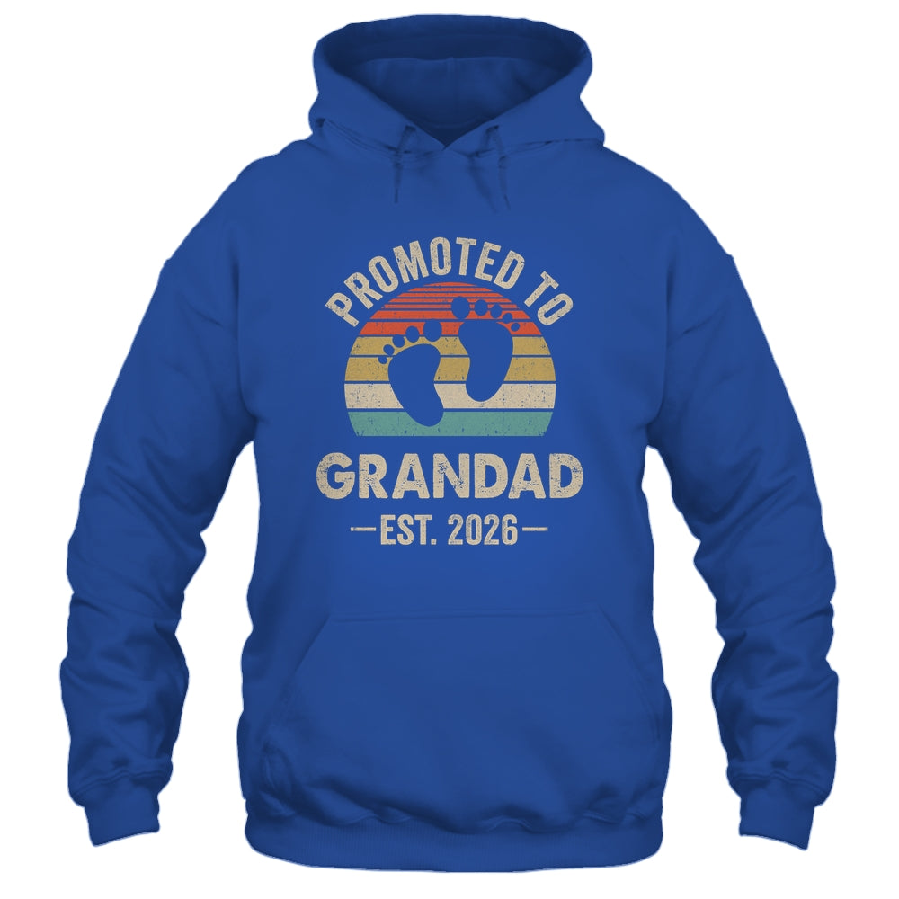 Promoted To Grandad Est 2026 Fathers Day Vintage Shirt & Hoodie | siriusteestore