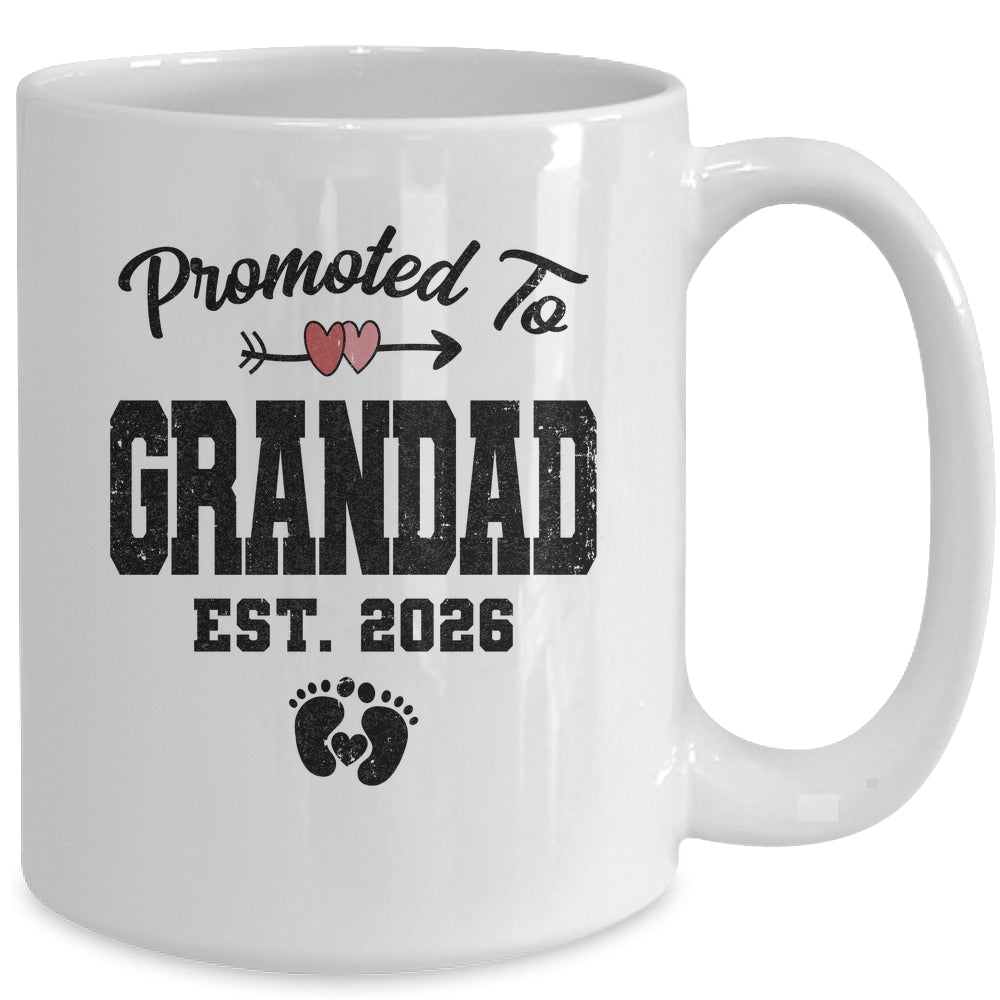 Promoted To Grandad Est 2026 First Time Fathers Day Mug | siriusteestore