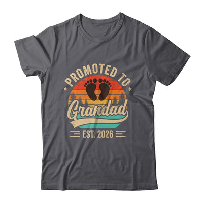 Promoted To Grandad Est 2026 Grandparents Baby Announcement Shirt & Hoodie | siriusteestore
