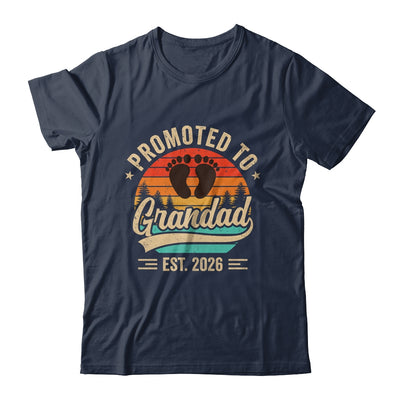 Promoted To Grandad Est 2026 Grandparents Baby Announcement Shirt & Hoodie | siriusteestore