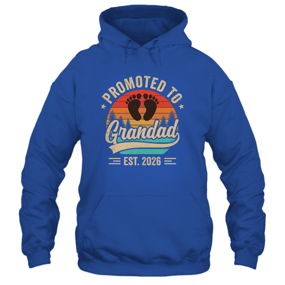 Promoted To Grandad Est 2026 Grandparents Baby Announcement Shirt & Hoodie | siriusteestore