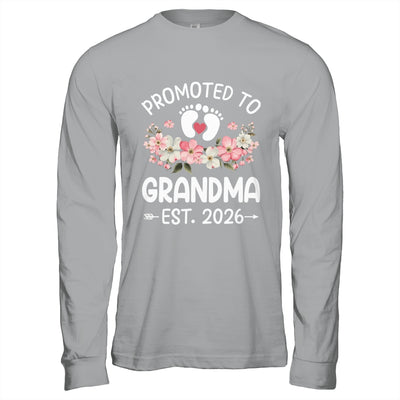 Promoted To Grandma 2026 First Time Floral New Grandma Shirt & Hoodie | siriusteestore
