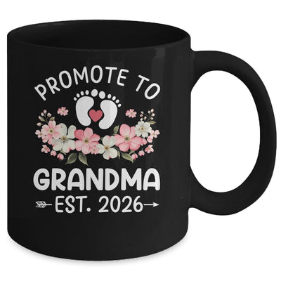 Promoted To Grandma 2026 First Time Floral New Grandma Mug | siriusteestore