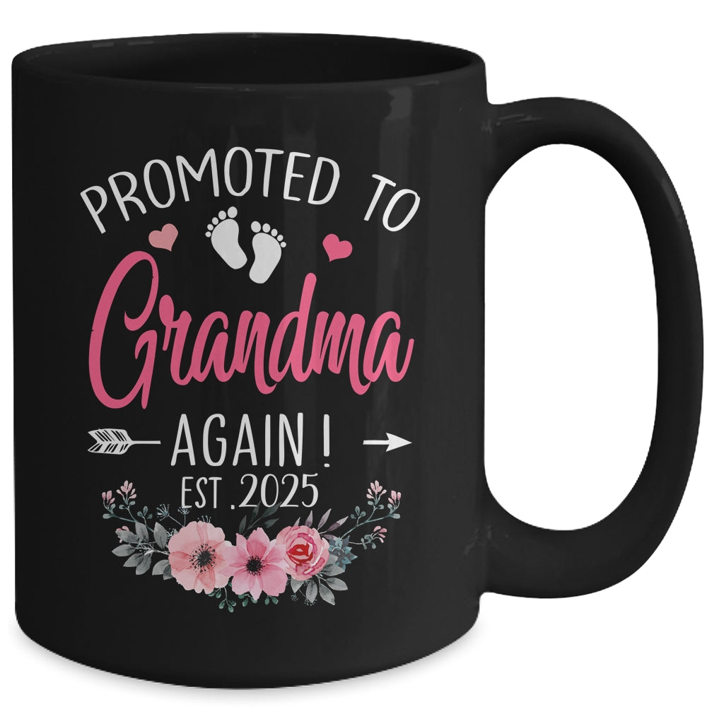 Promoted To Grandma Again Est 2025 Mothers Day Mug | siriusteestore
