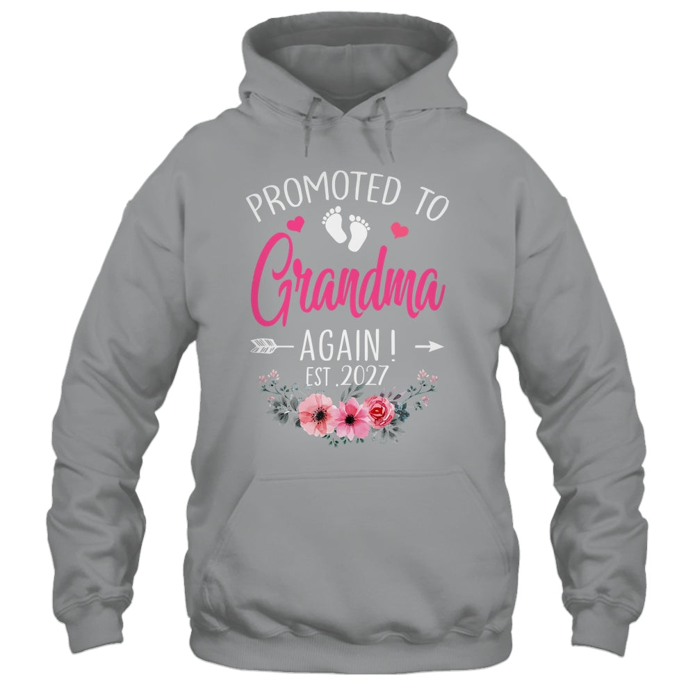 Promoted To Grandma Again Est 2027 Mothers Day Shirt & Tank Top | siriusteestore
