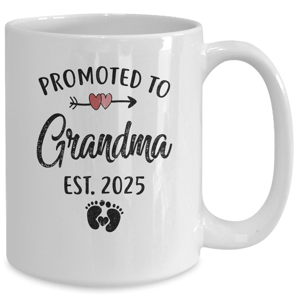 Promoted To Grandma Est 2025 First Time Mothers Day Mug | siriusteestore