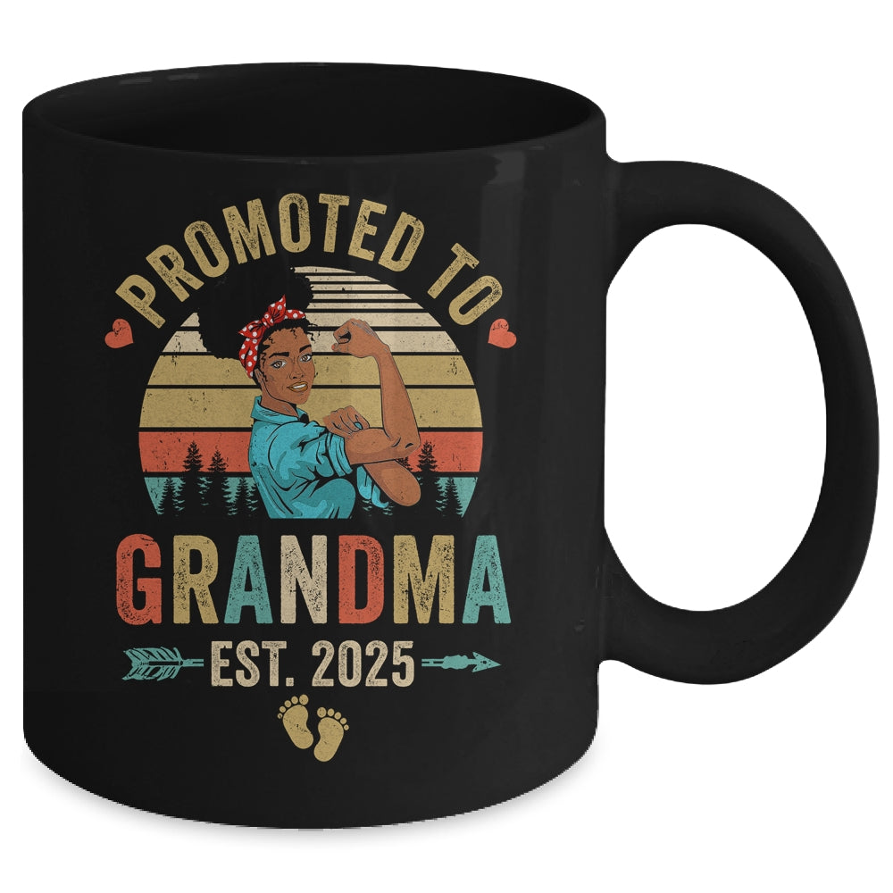 Promoted To Grandma Est 2025 Vintage First Time Grandma Mug | siriusteestore