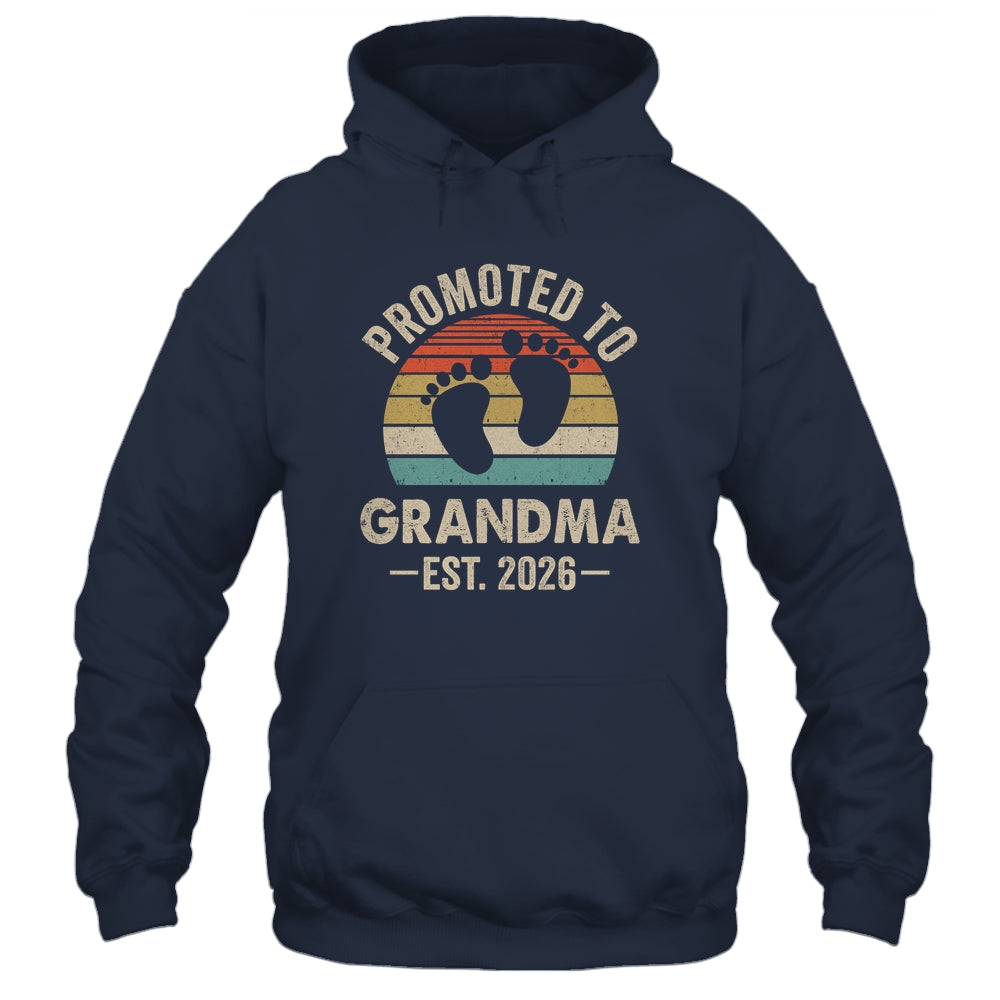 Promoted To Grandma Est 2026 Mothers Day Vintage Shirt & Hoodie | siriusteestore