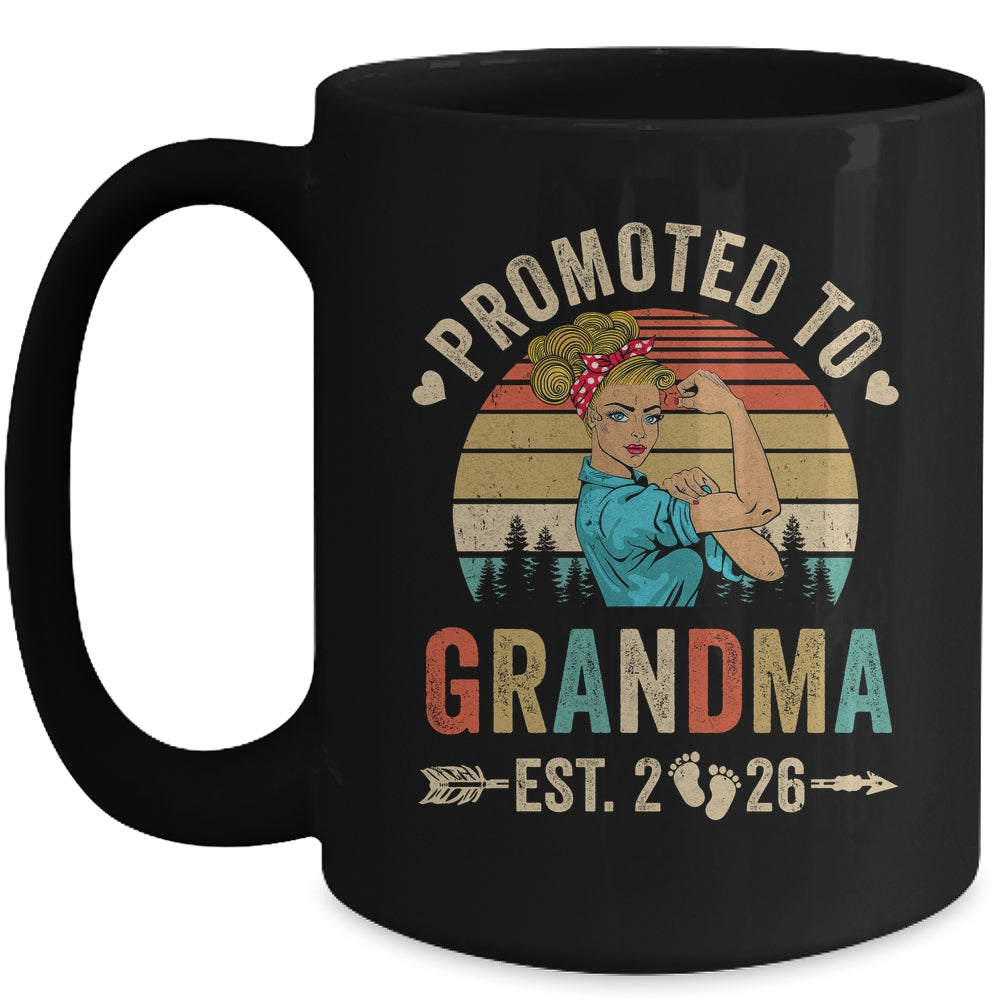 Promoted To Grandma Est 2026 Retro First Time Grandma Mug | siriusteestore